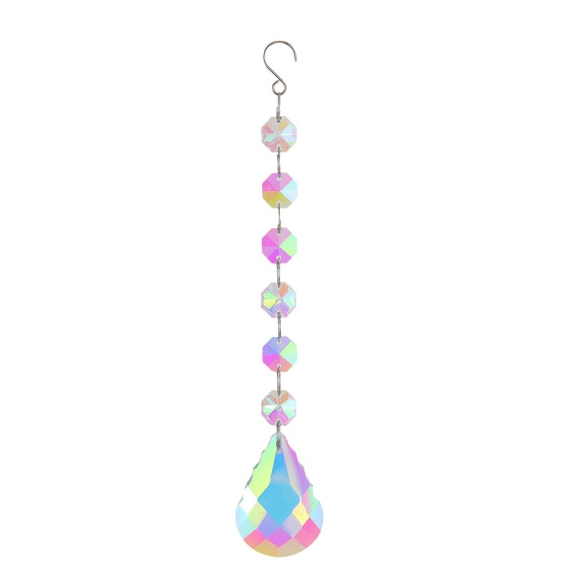 Carrillón de viento de cristal, campanas de viento, prismas de diamante, atrapasueños colgante, cortinas de ventana, decoración de jardín: 10 Wind Chime