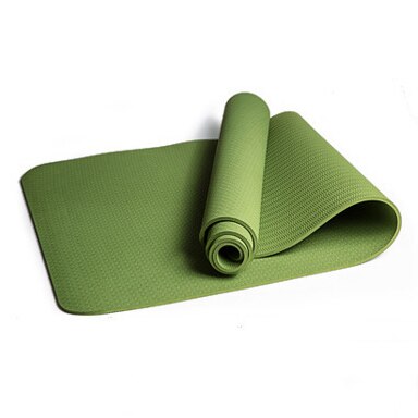 Eco-Friendly 6mm TPE With Posture Line Thicken Yoga Pilates Mats Pad For Lose Weight Home Gym: Green