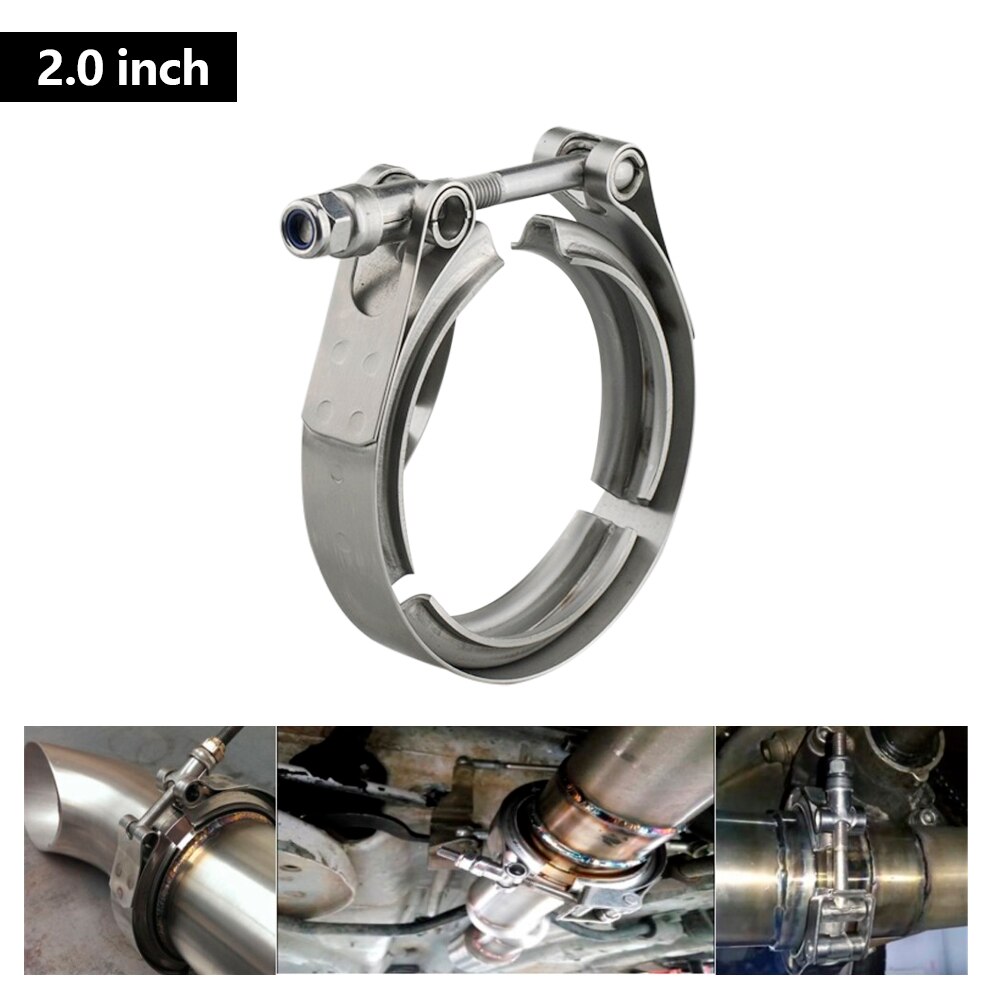Top 2 "/2.25"/2.5 "/2.75"/3 "/3.25" V-Band Klem Rvs Uitlaat Downpipe Klem Zonder Flens Dropshiper: A