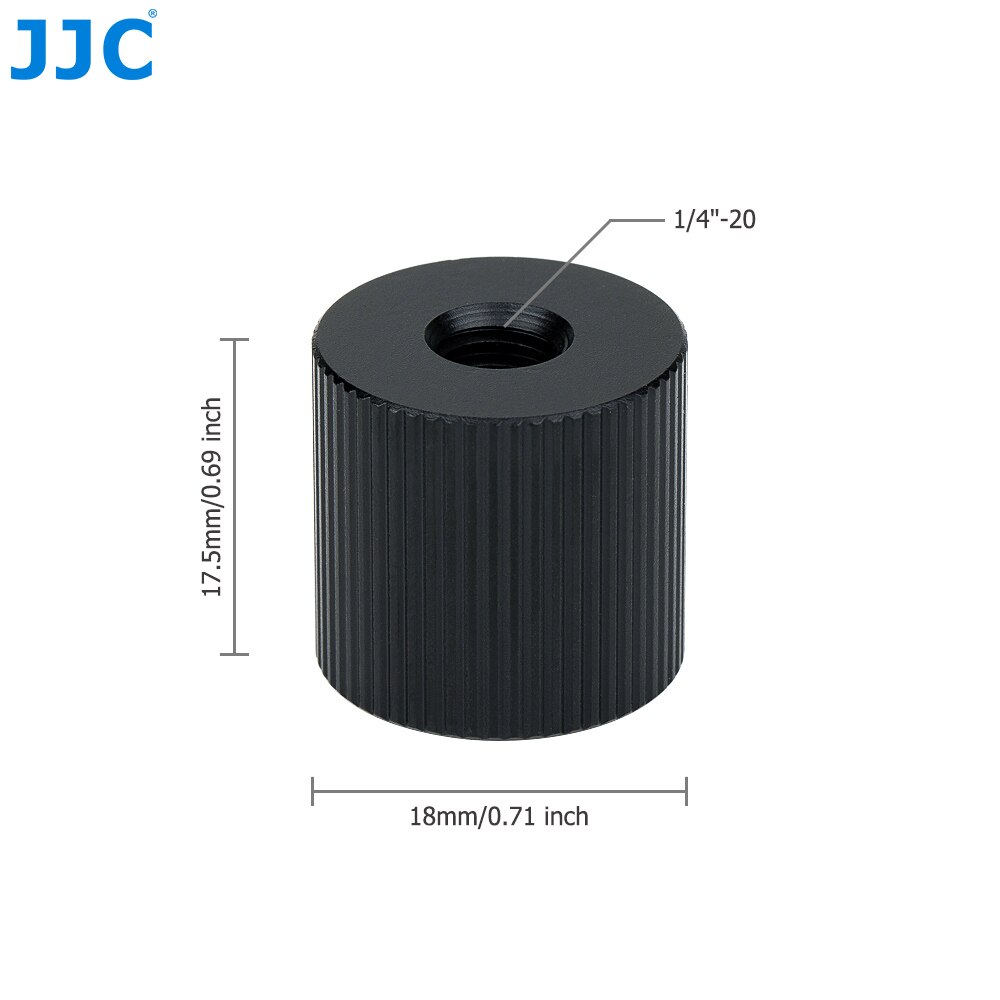 Jjc 2- -pack slitstark cylindermutter passar magiska armar med centrum 1/4 " -20 gänga för smallrig artikulerande arm 1498 1497 chromlives