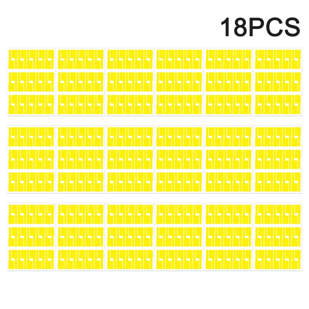 Easy Mark Self Adhesive Identification Tag Cable Label Synthetic Paper Portable Home DIY Handwriting For Printer Cord Management: Yellow