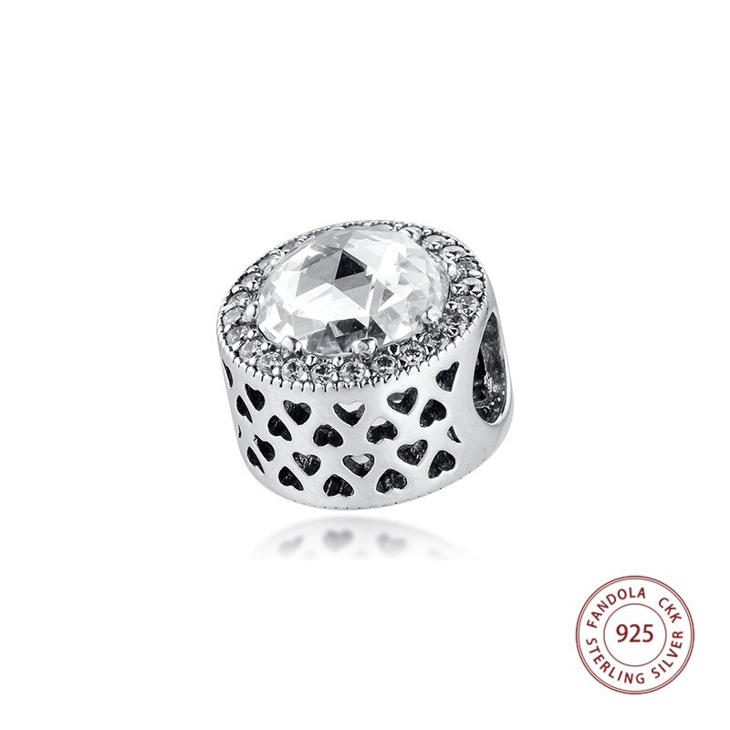 Passt berloques Charme Armband 925 Sterling Silber Radiant Herzen Klar CZ Charme Perlen für Schmuck Machen Frauen Zubehör