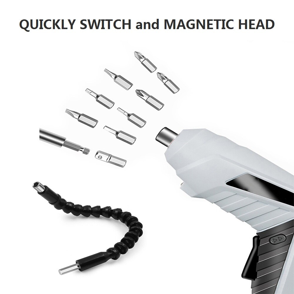 Electric Screwdriver 3.6V Portable USB Charging Cordless Battery Screwdriver Power Drill Bit Screw Driver Kit Hand Repair Tools