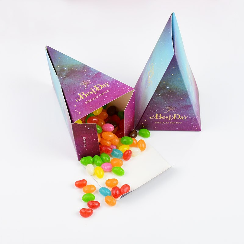 10 sztuk stożek cukierki skrzynka S/L drukowane torby na prezenty pudełka na ślub na urodziny i bociankowe zaopatrzenie solidny czekoladki pakowanie prezentów dekoracje