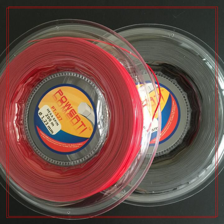 Genuíno powerti taiwan hexa rotação 200m hexagonal fiação poliéster tennis string
