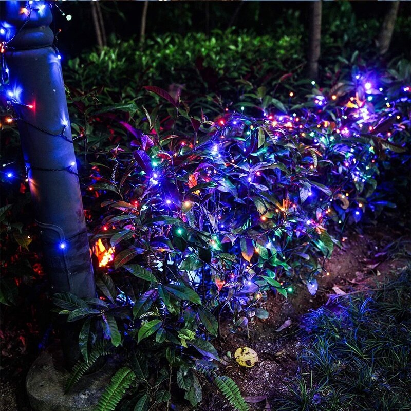 LED Solar Light String Outdoor Small Lantern Chandelier Lawn Garden Decoration Terrace Garden Fluorescent Lamp Decoration: 5M 20 lights / multicolor