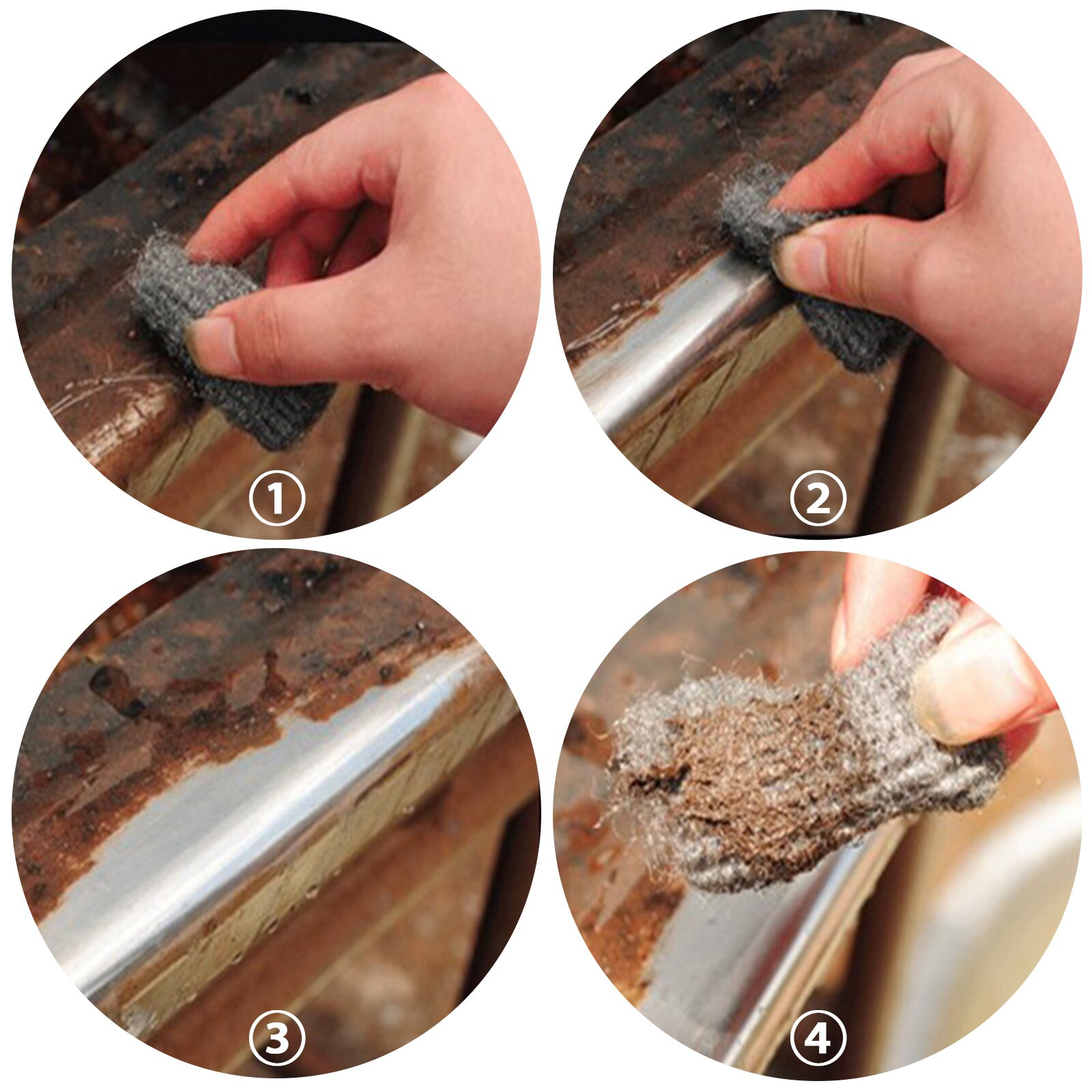 Portable Steel Wire Wool Grade 0000 For Polishing Cleaning Removing Remover Non Crumble Polishing Sponge Car Wash Tools