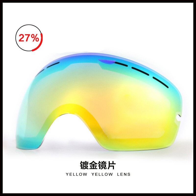 Original Lens Ski Goggles Lens Anti-fog UV400 Big Spherical Ski Glasses Snow Goggles Eyewear Lenses Replacement Only Lens 3100