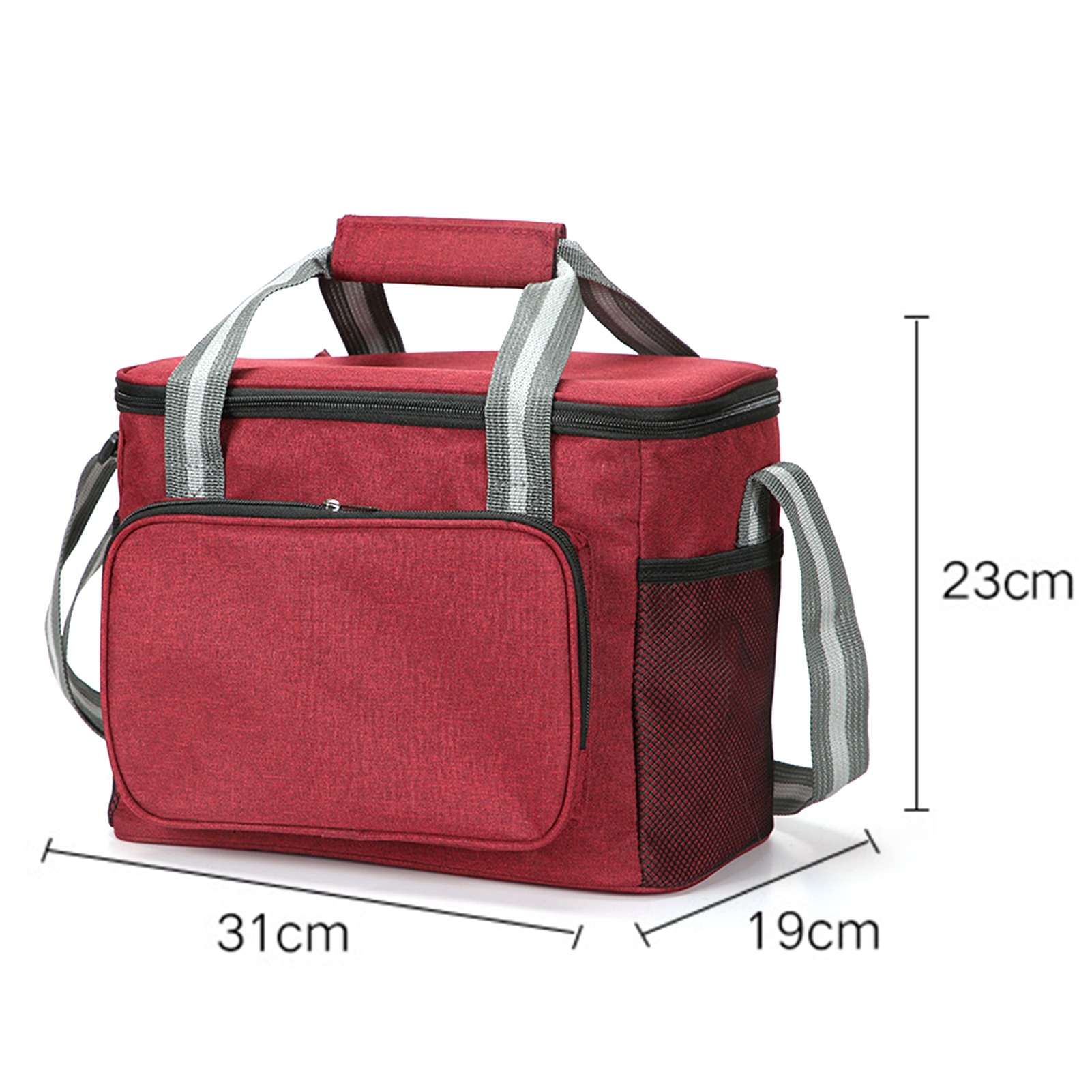 Oxford Double Layer Cooler Lunch Bag Printed Insulated Thermal Food Picnic Handbag Portable Shoulder Lunch Box Tote