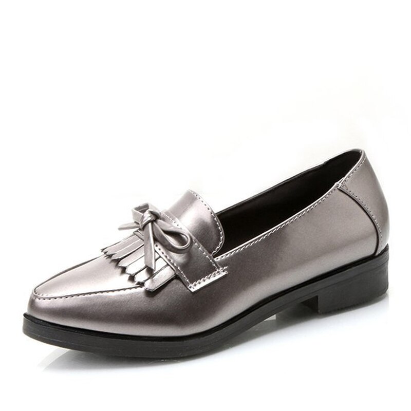 MCCKLE Frauen niedrig Fersen Bowtie Plattform Damenschuhe Fransen klobig Hacke Flacher Schuh Freizeitschuhe Oxford Schuhe Frau