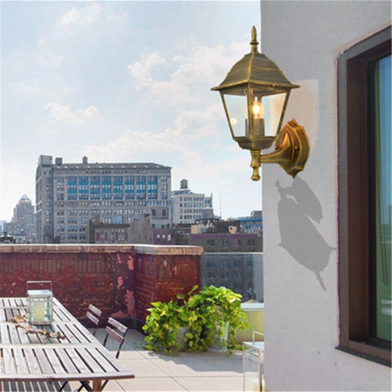 Vattentät amerikansk led vägg veranda lampor utomhus trädgård gata villa lampa gång balkong korridor vintage krans dekor