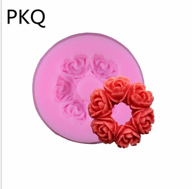 100% Handmade DIY Silicone Soap Mold Soap Making 3D Oval Rectangle Soap Mould Craft Flowers Bathroom Kitchen Soap Mold