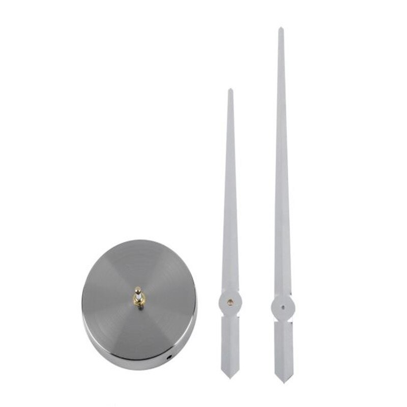 Lydløs veggklokke stille bevegelsessett klokkemekanisme deler med klokkehender diy kvarts klokke mekanisme sølv