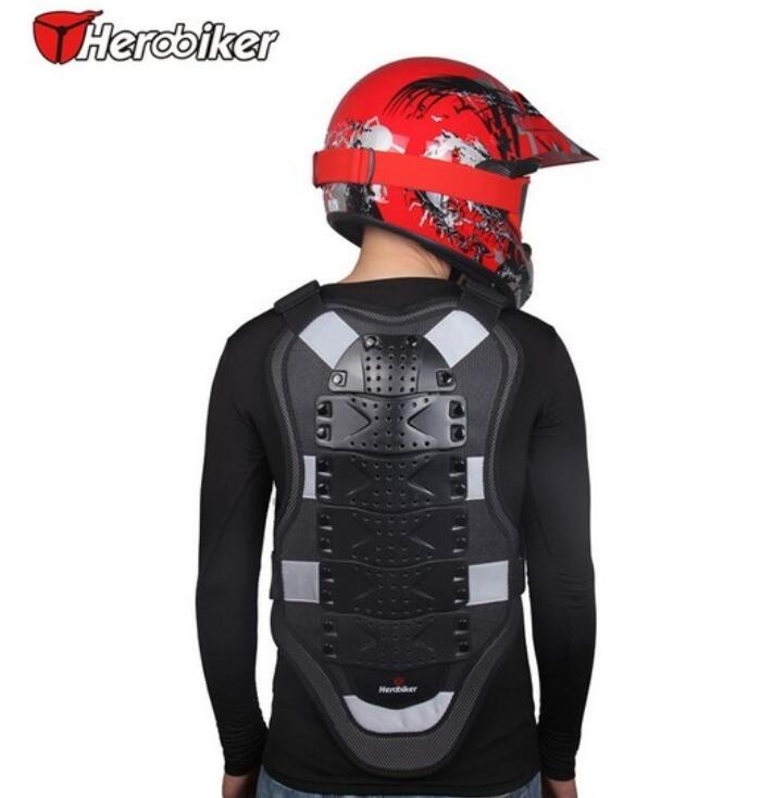 HEROBIKER Motocross Racing Armor motorcycle jacket protection for the body with a reflective strip black armor motorcycle