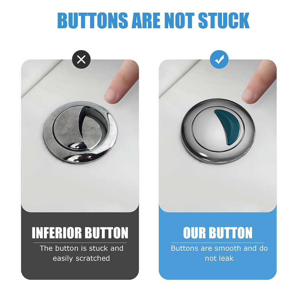Toilet Push Button Dual Flush Water Saving Round Dual Push Switch For Cistern Tank Water Saving Rod Bathroom
