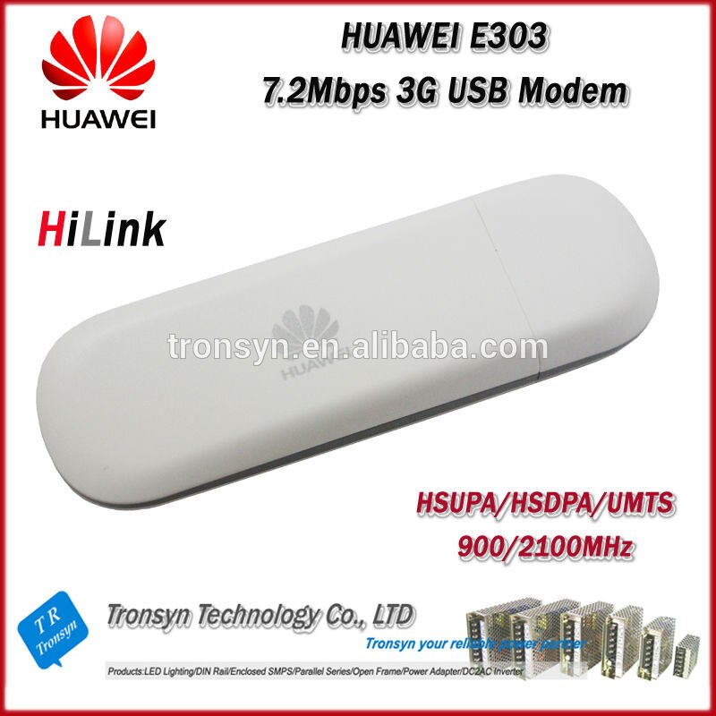 Originele Unlock 7.2 Mbps HSDPA HUAWEI E303 3G HSDPA USB Modem En HiLink USB Modem Ondersteuning 2100 Mhz