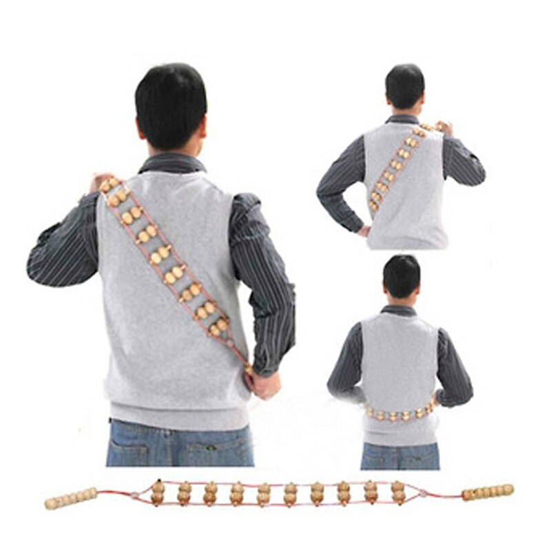Massage Convenient Wooden Wheel Full Body Neck Back Leg Waist Roller Massage Theraputic Care Back Shoulder Spine Care Tools