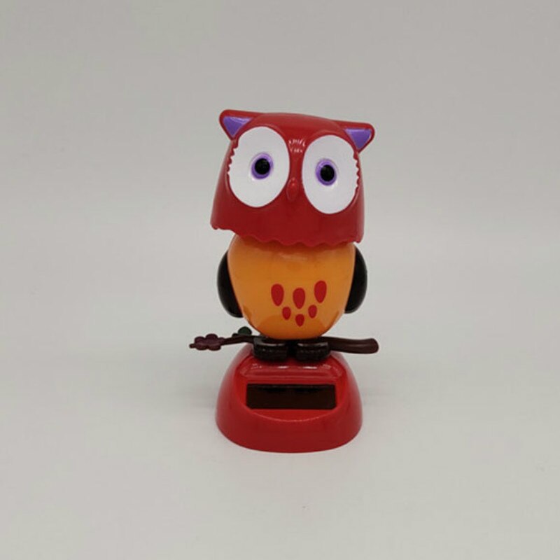 1Pcs Solar Powered Nette Eule Vögel Schütteln Kopf Auto Ornament Solar Spielzeug Klassische Schaukel Puppe Auto-Dashboard Zubehör Spielzeug: 3