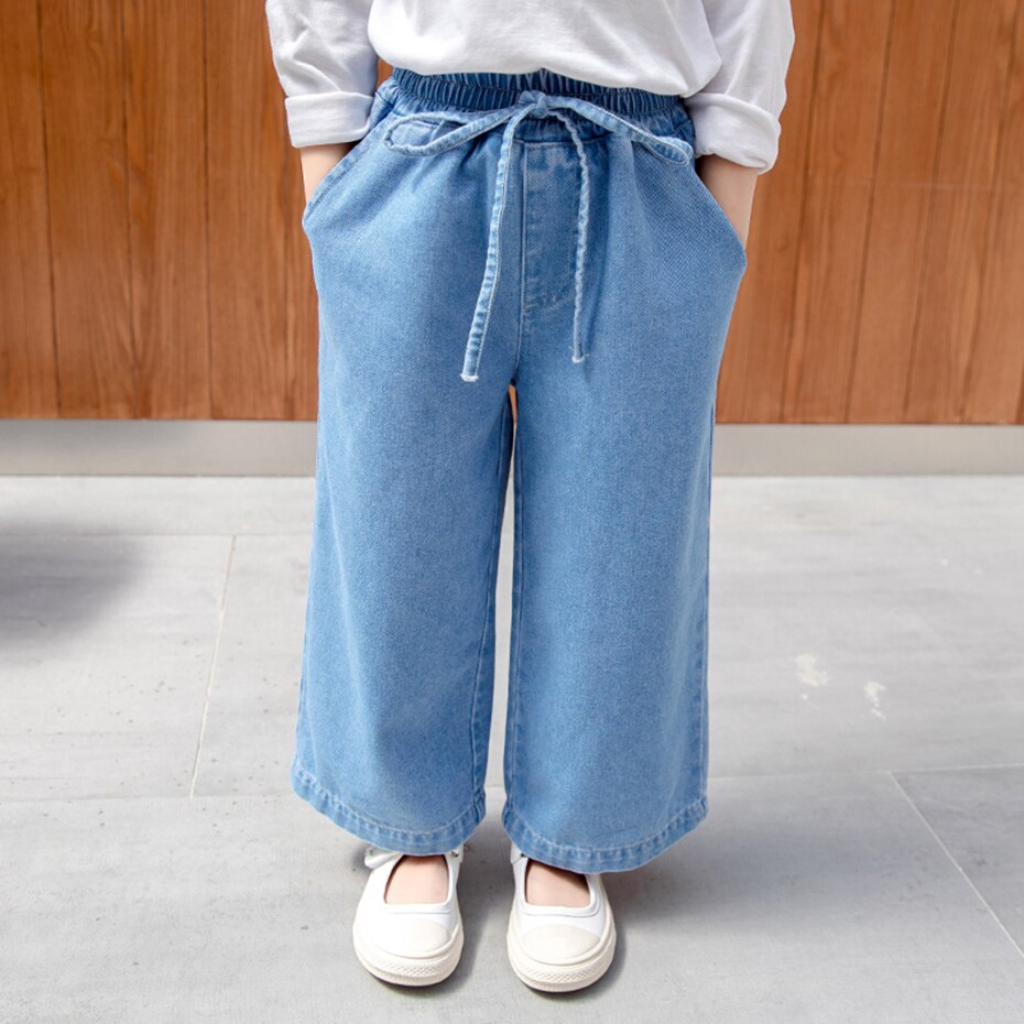 Baby Jeans Wijde Pijpen Broek Jeans Baby Effen Kleur Jeans Baby Girl Lente Herfst Meisjes Kleding