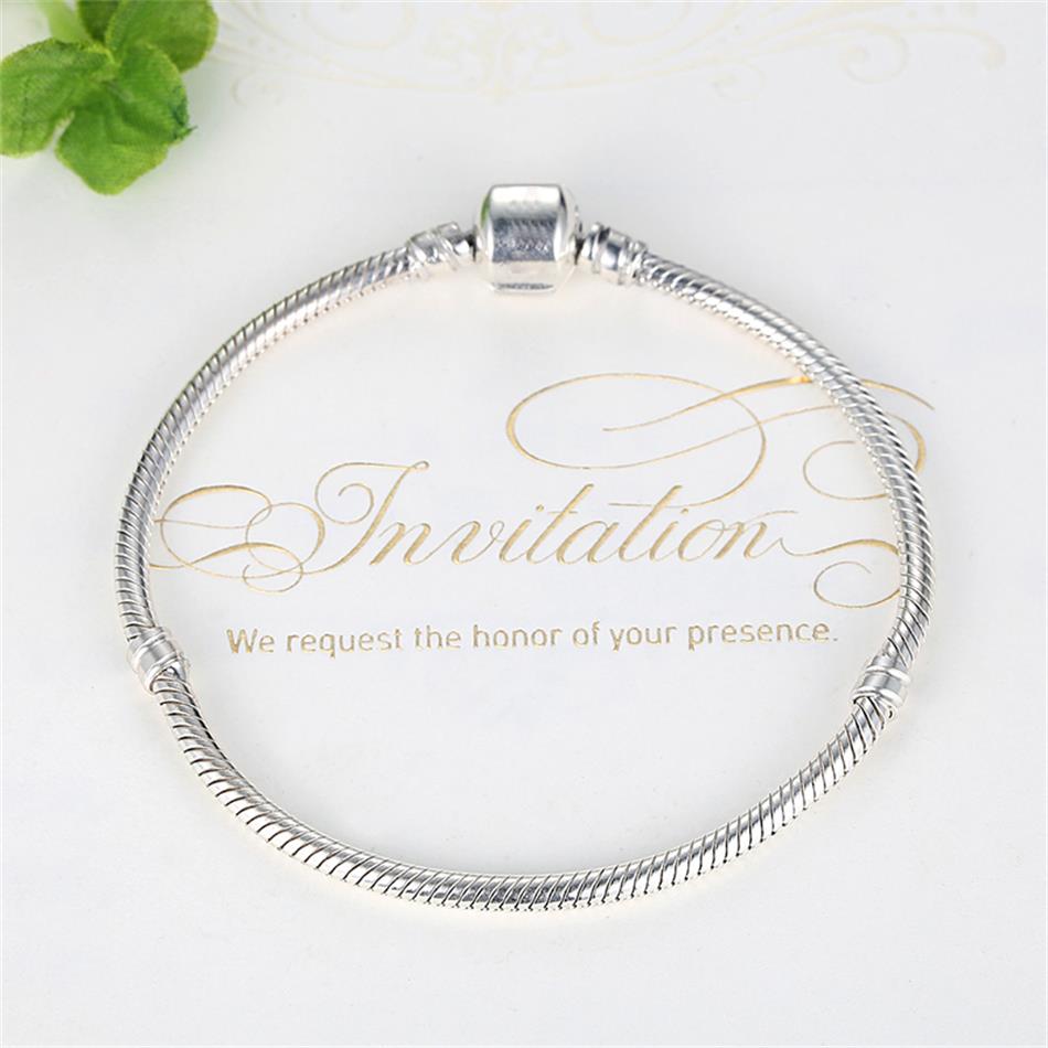 ELESHE Authentic 100% 925 Sterling Silver Snake Chain Bracelet Fit Original Brand Bracelets & Bangles for Women DIY Jewelry