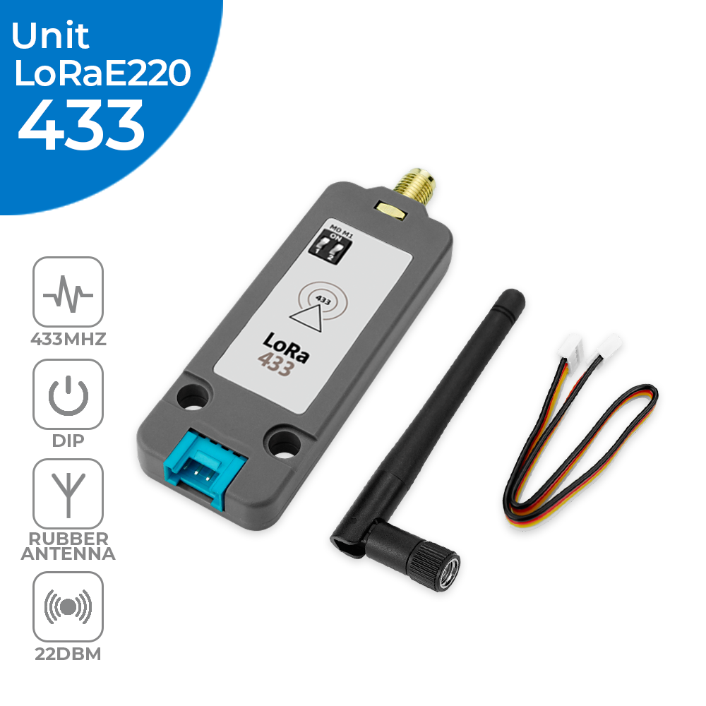 M5Stack Official LoRa Unit 433MHz with Antenna E220