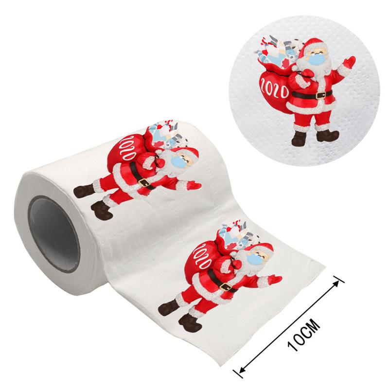 2 rolki wzór świąteczny papierowy ręcznik papierowy papier ścierny robić czyszczenia gospodarstwa domowego rolkę papieru świąteczna dekoracyjna bibułka