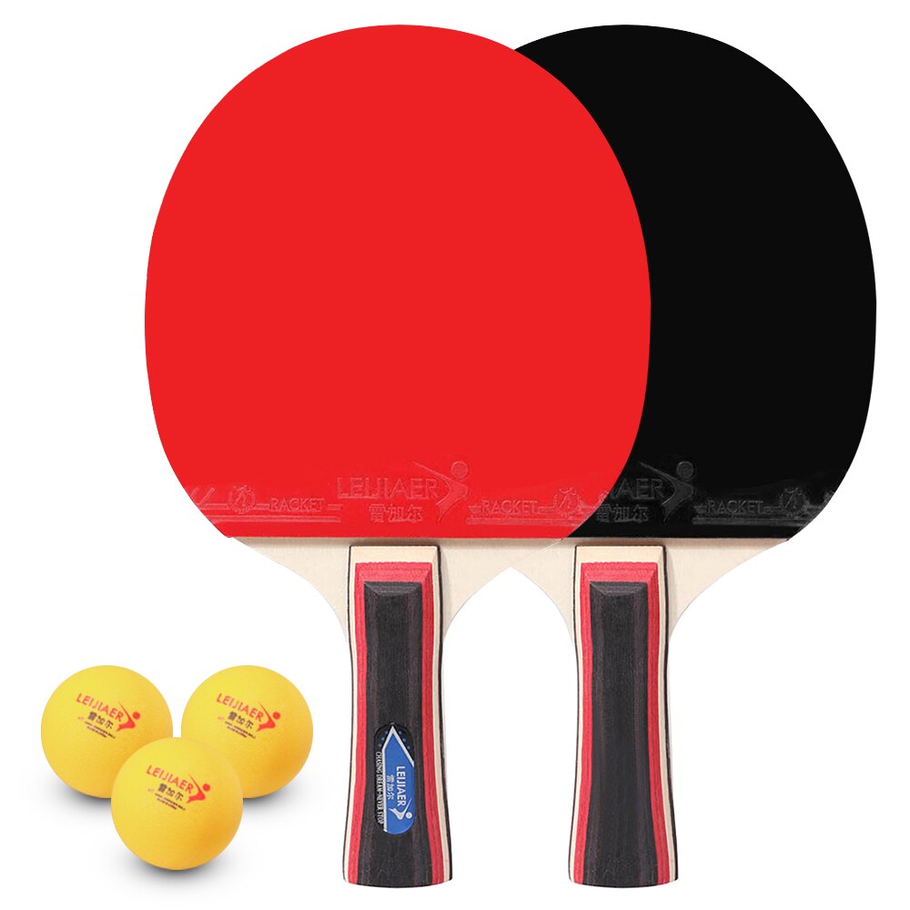 Tafeltennis 2 Speler Set 2 Tafeltennis Vleermuizen Rackets Tafeltennis Rackets Voor Training Ping Pong Rackets: Default Title