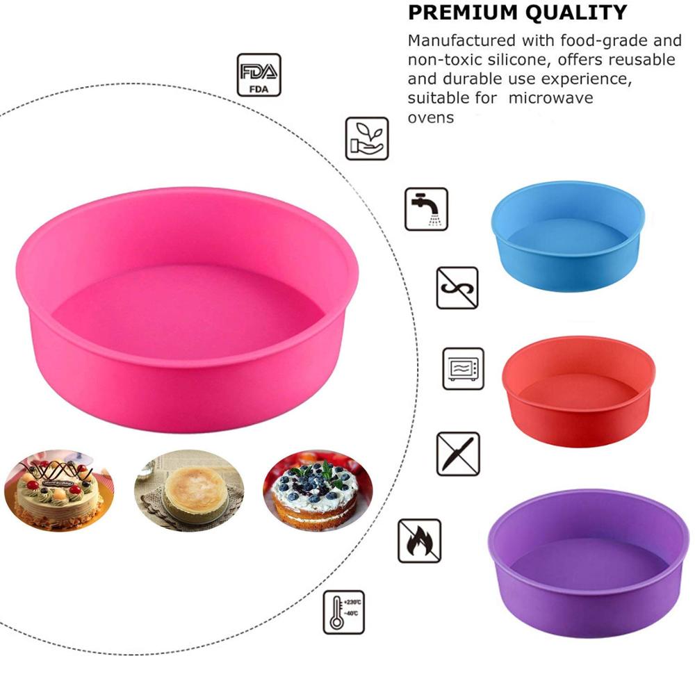 10.5/17/20 Cm Siliconen Cakevorm Ronde Chocolade Mallen Bakken Gerechten Gebak Bakvormen Desserts Mousse Mallen Bakken pan Gereedschap