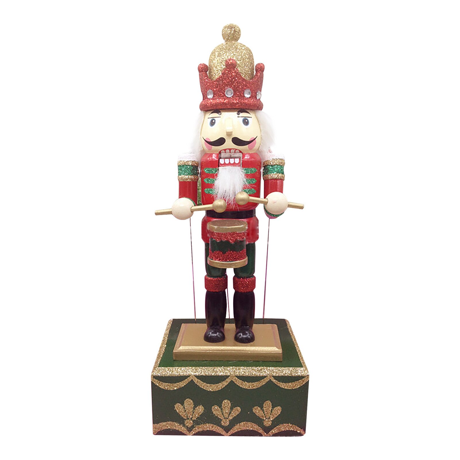 Houten Notenkraker Soldaat (H38 cm) Marvin en Roze Trompet