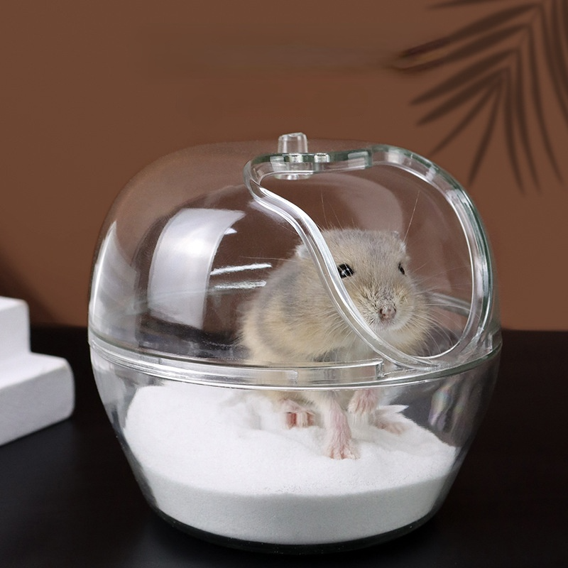 Hamster Huisdier Doorzichtige Plastic Wc Zand Wastafel Badkamer Veranderen En Wassen Tijdelijke Opslag Mini Schildpad Huis Te Reinigen