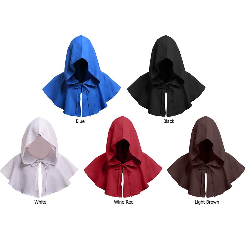 Moyen âge capuche corde Cape sorcière médiévale Halloween Costume Cosplay accessoires pour enfants unisexe accessoires de costumes