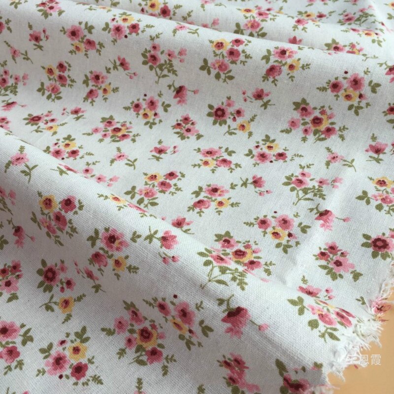 Floral Linen Fabric Printed Cotton And Linen Fabric By Meter For DIY Sewing Crafts Material