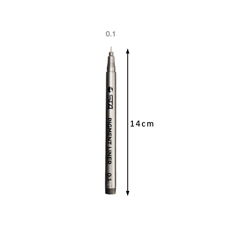 1Pcs Numbers Brushes Ink Marker Pen Waterproof Multipurpose Painting Supplies Black Sketching Pens Pigment Liner Fineliner: 0.1mm