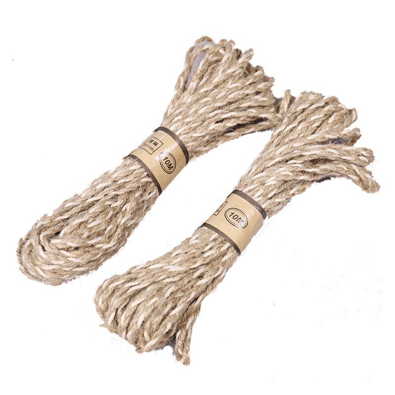 5mm/5m Weave Burlap Hessian Jute Twine Cord Hemp Rope String Packing Wedding Party Christmas Festival Decoration Handcraft
