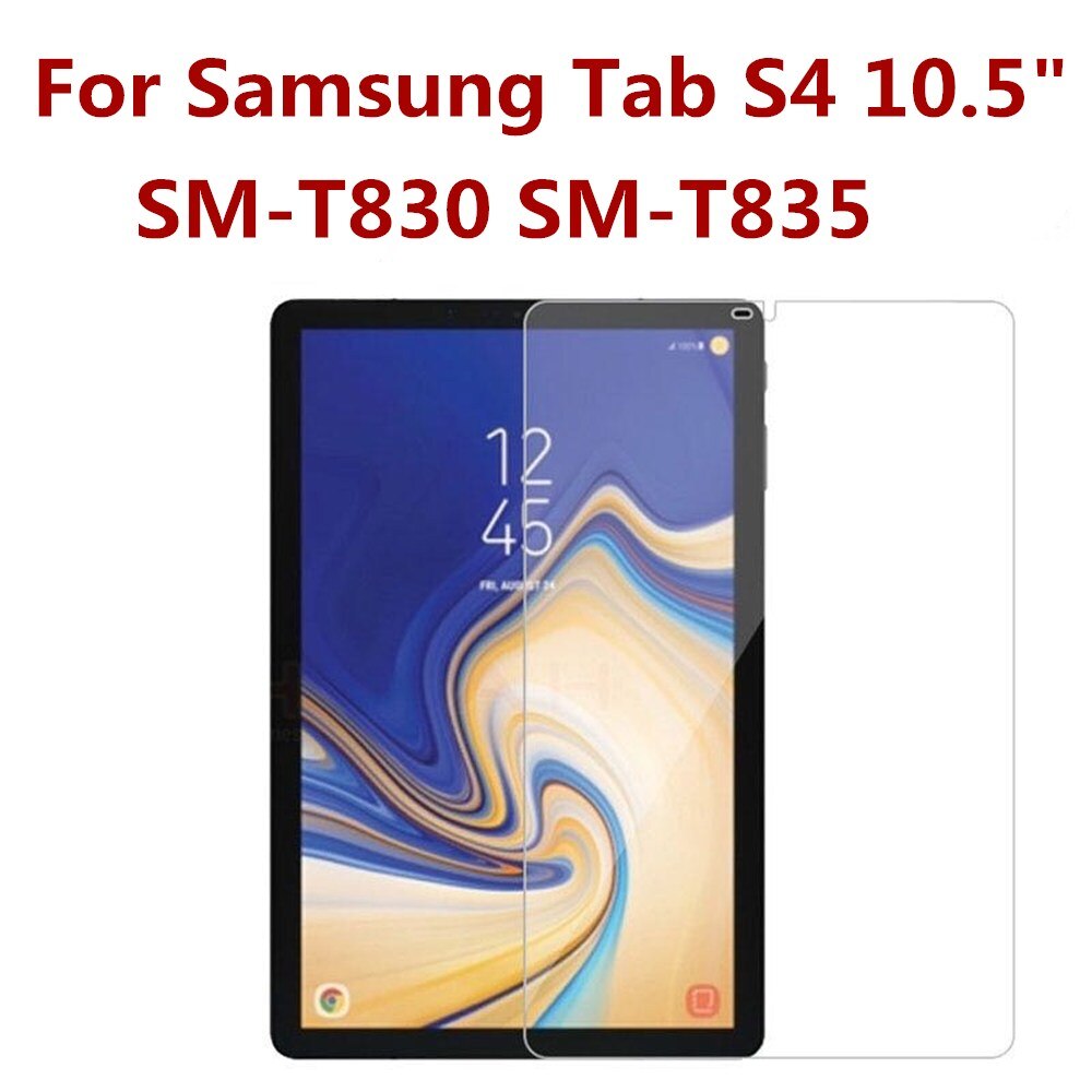 Vidrio Templado 9H para Samsung Galaxy Tab S4, Protector de pantalla de 10,5 pulgadas T830 T835, película protectora HD antihuellas, sin burbujas: Default Title