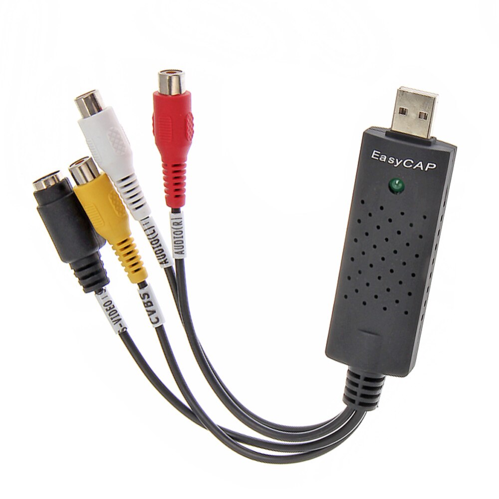 1pc USB 2.0 Video For TV DVD VHS Capture Adapter Usb Adapter Converter Audio Video PC Cables