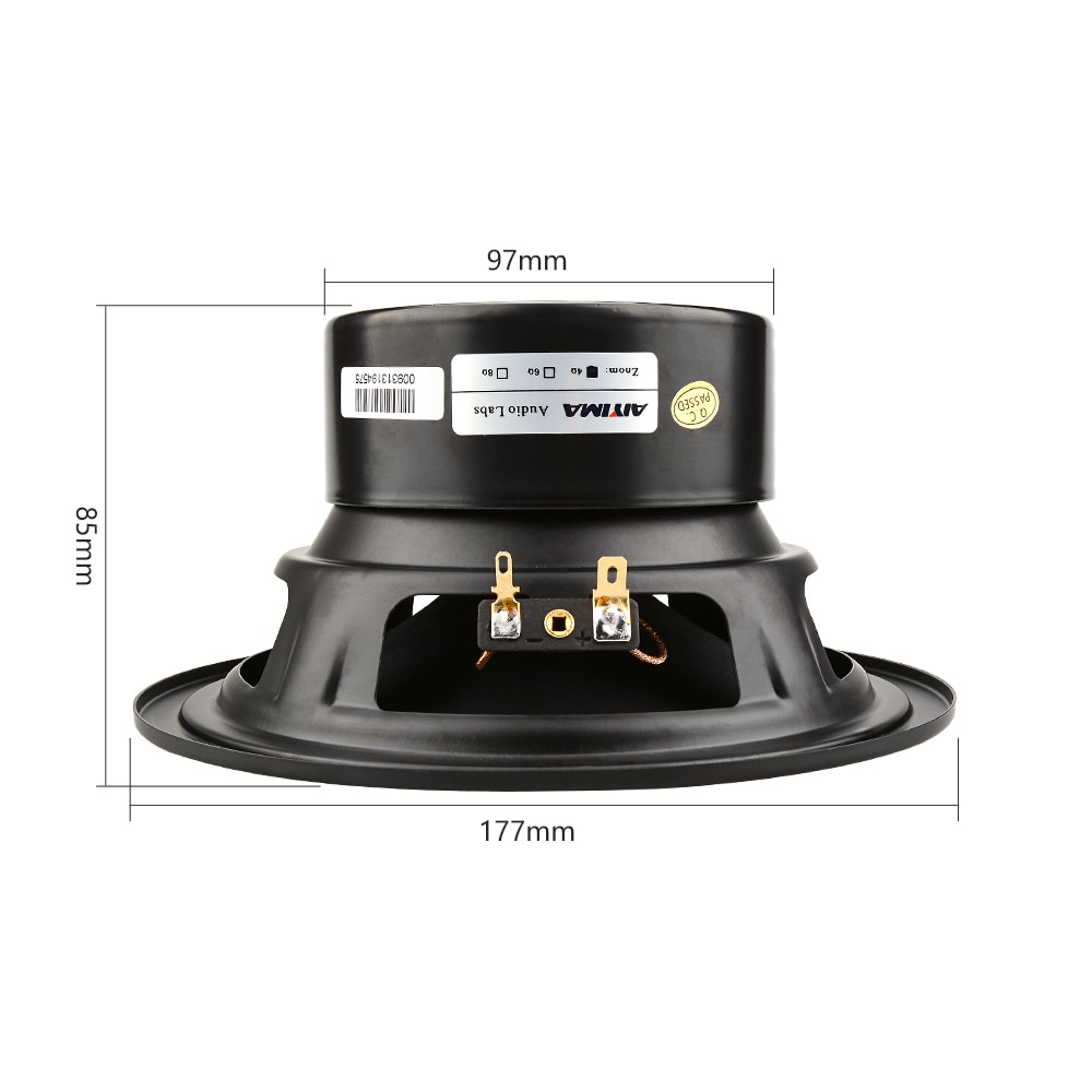 AIYIMA 1 Uds 6,5 pulgadas altavoz Woofer 4 8 Ohm 80W altavoz bajo altavoz columna Home Theater para estantería suelo sonido música DIY