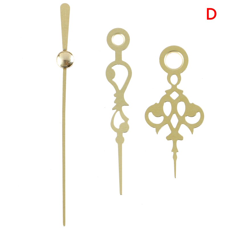Quartz Clock Movement Mechanism Gold Hands Parts Hands DIY Replace Repair Wall Clock Parts Kit: D