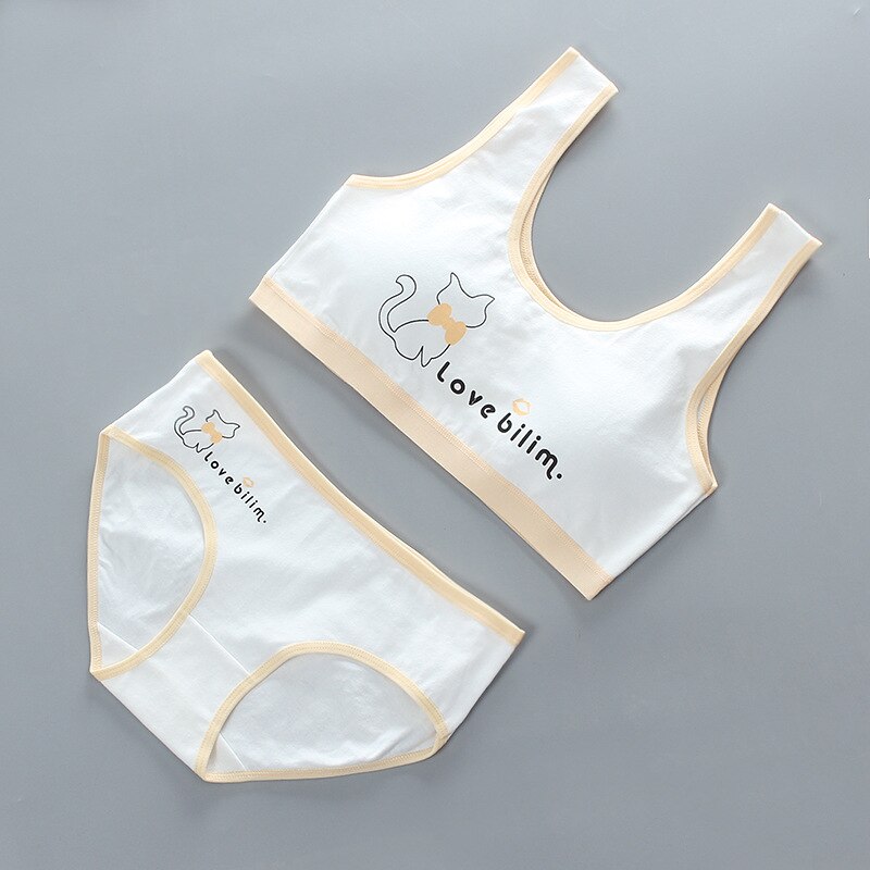Girls bra set pure cotton development period vest vest children's bra cotton summer models breathable: 3