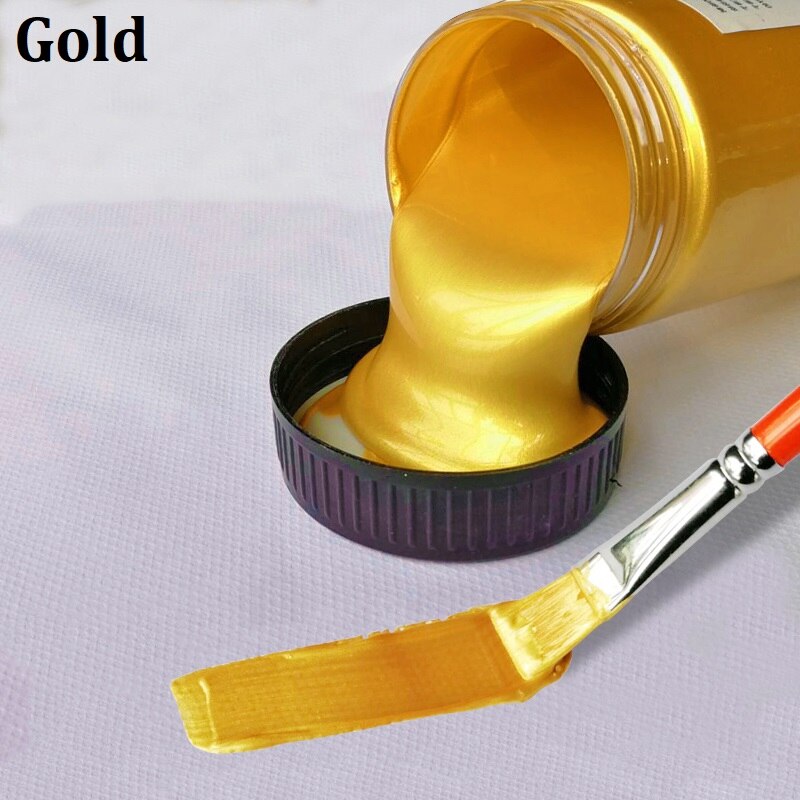 100ML Gold Paint Metallic acrylic paint,waterproof not faded for Statuary Coloring DIY hand painted graffiti Varnish Coating