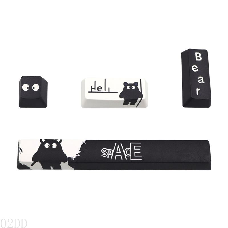 02DD Keyboard KeyCaps 4 KeyCap Space 6.25U ESC Enter Right Enter PBT Beauty Enter Voer PBT Beauty in: Dark Gray