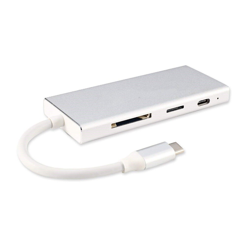 USB 3.1 Type-C Hub To HD Adapter 4K Thunderbolt 3 USB C Hub with Hub 3.0 TF SD Reader Slot PD for MacBook Pro/Air/Huawei Mate