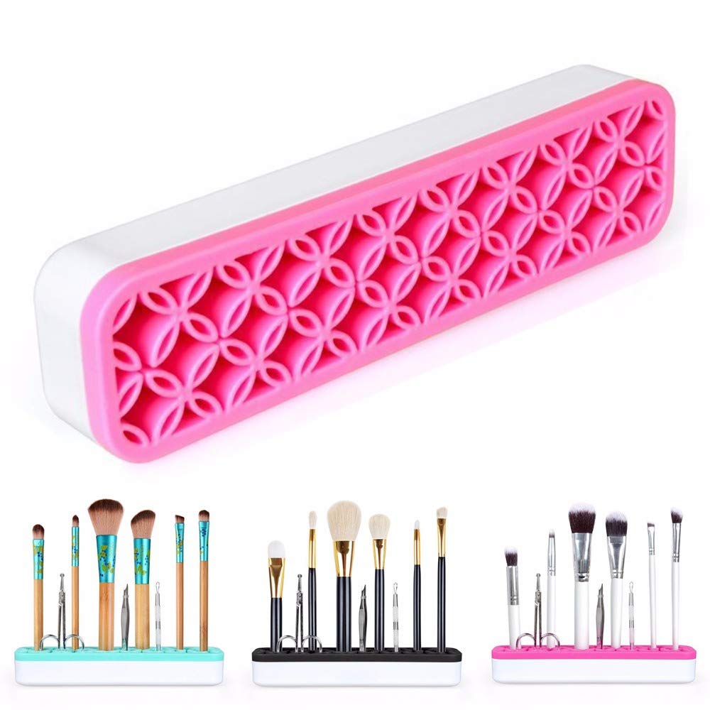 Pincel de maquillaje de silicona, organizador de herramientas de belleza, almacenamiento de cosméticos, costura y acolchado, sensación de almacenamiento y tienda