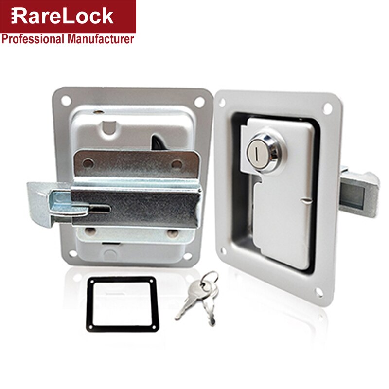 Stainless Steel Flat Plate Lock Engineering Mechanical Equipment Vehicle Trailer Toolbox Cabinet Door Lock Rarelock MA066 E