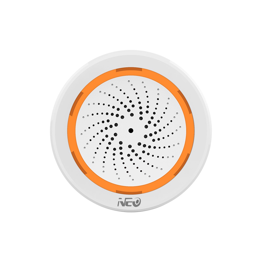 Neo tuya smart zigbee temperatur fugtighedssensor indbygget sirene alarm sensor arbejde med gateway hub hjemmeautomatisering scene
