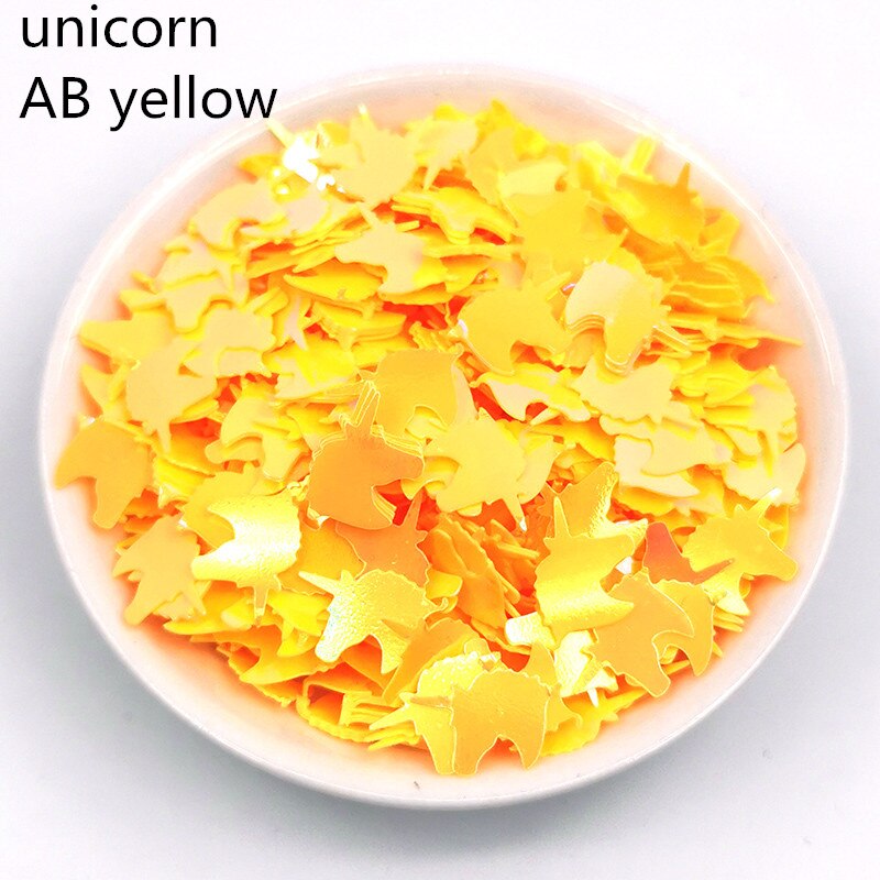 10 g/partij Eenhoorn Glitter Losse Pailletten Tirm voor Nail Kunsten En Ambachten Decoratie Body Art Schilderen Huwelijkscadeau DIY Glitter sequin: AB yellow