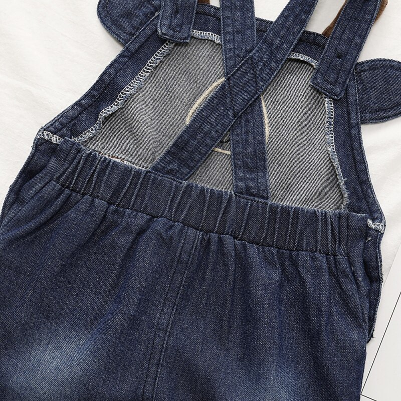 Spring Children's Clothing Baby Boys Jeans Denim Baby Girls Jeans Kids Clothes Suspender Pants Overalls Cartoon Long Trousers