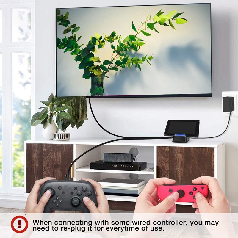 Top Charge and Play Portable Switch Charging Stand Multi-Angle Tabletop Playstand for Nintendo Switch with USB C Power Input
