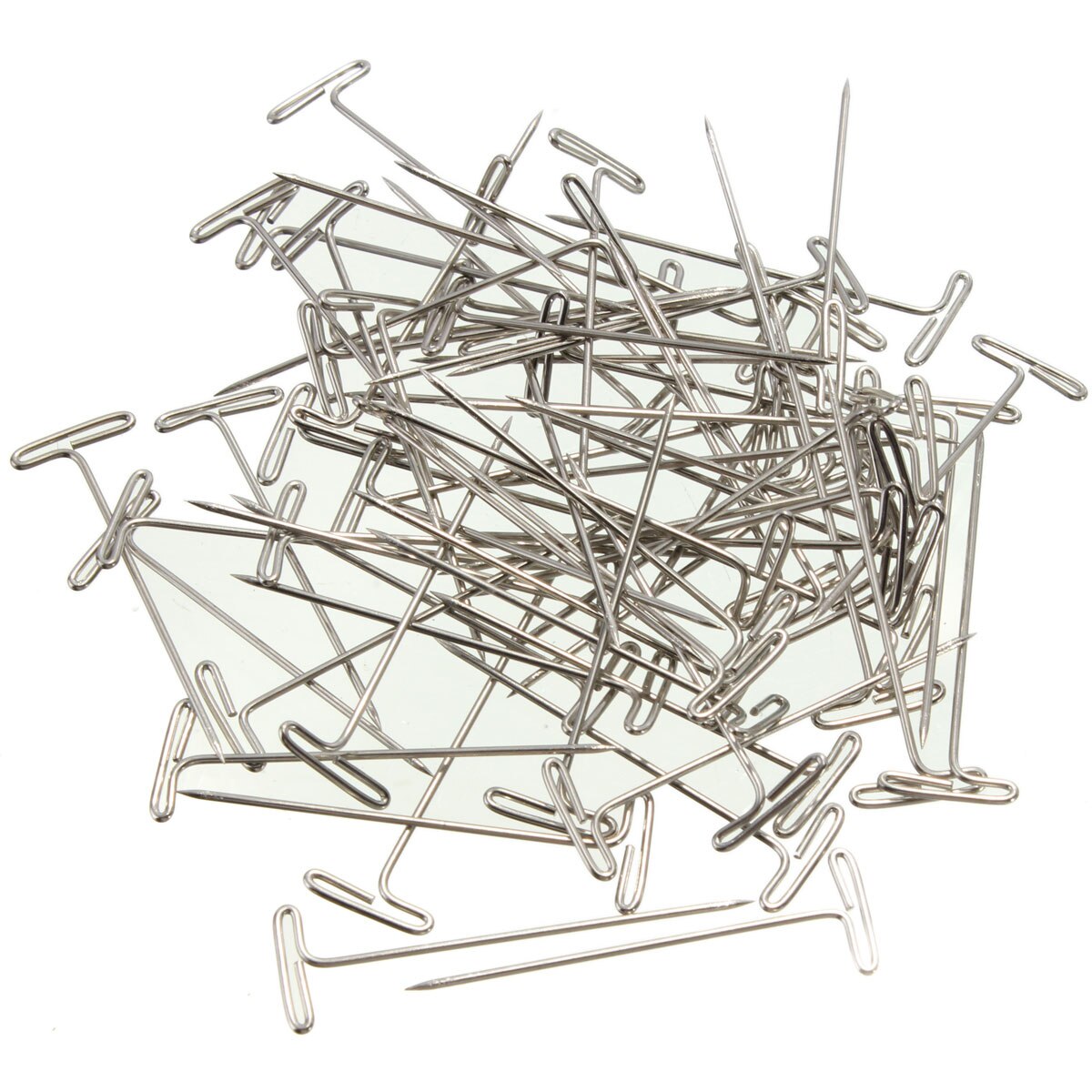 50Pcs/Pack Metal 38mm Long T Pins For Modelling Macrame Wigs Sewing Craft Jewelry Display Silver DIY Apparel Sewing & Fabric