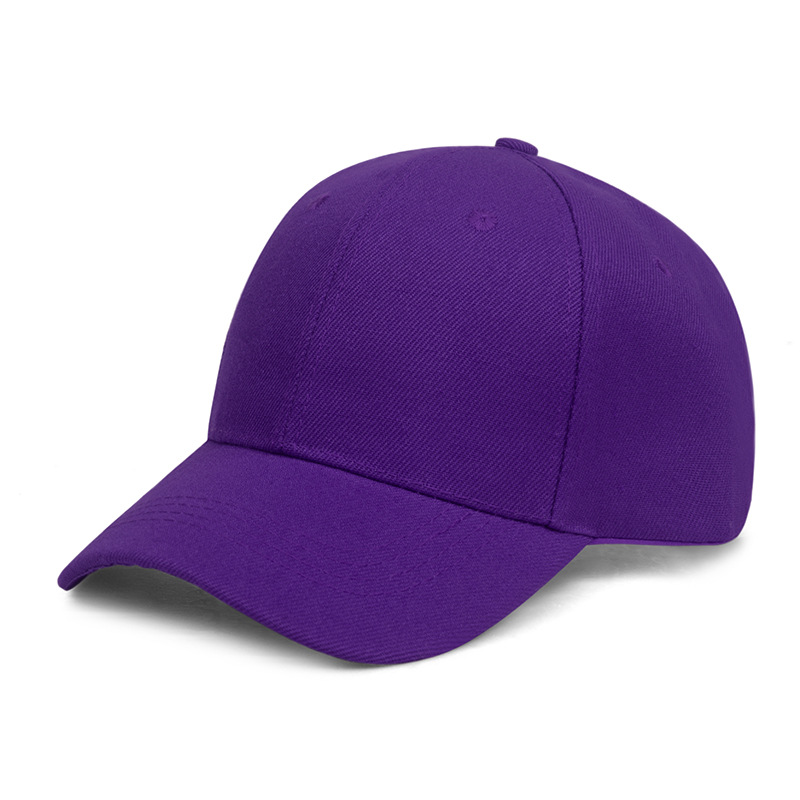Solid Baseball Cap Goedkope Dames Heren Zomer Herfst Lente Zonneklep Hoeden Gele Caps: Paars